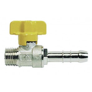 Rubinetto a sfera gas con portagomma m 1/2 x 14 metano