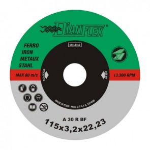 Disco abrasivo per ferro mm 230 x sp. 2.0 ferro