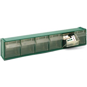 Cassettiera sovrapponibile in pp fox 102 - mm 600x94x h112 verde lxpxh mm 600x94xh.112